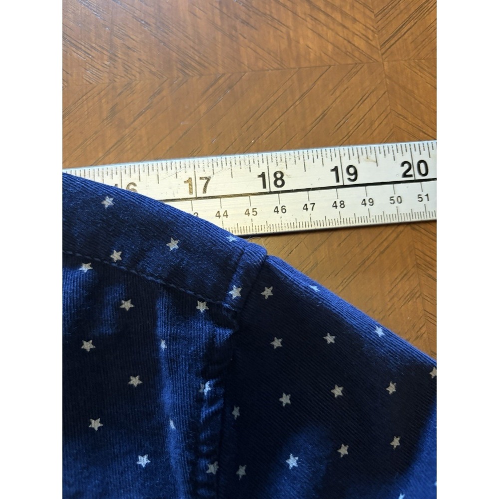 John Varvatos U.S.A. Long Sleeve Button Up Shirt Mens S Blue White Star Pattern - Picture 15 of 16